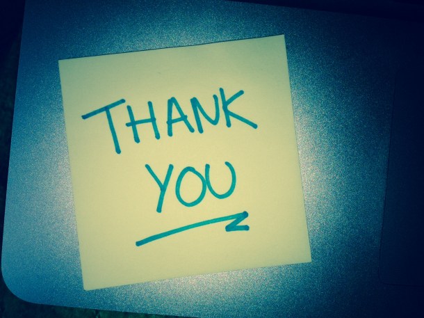 Thank You Post It Note